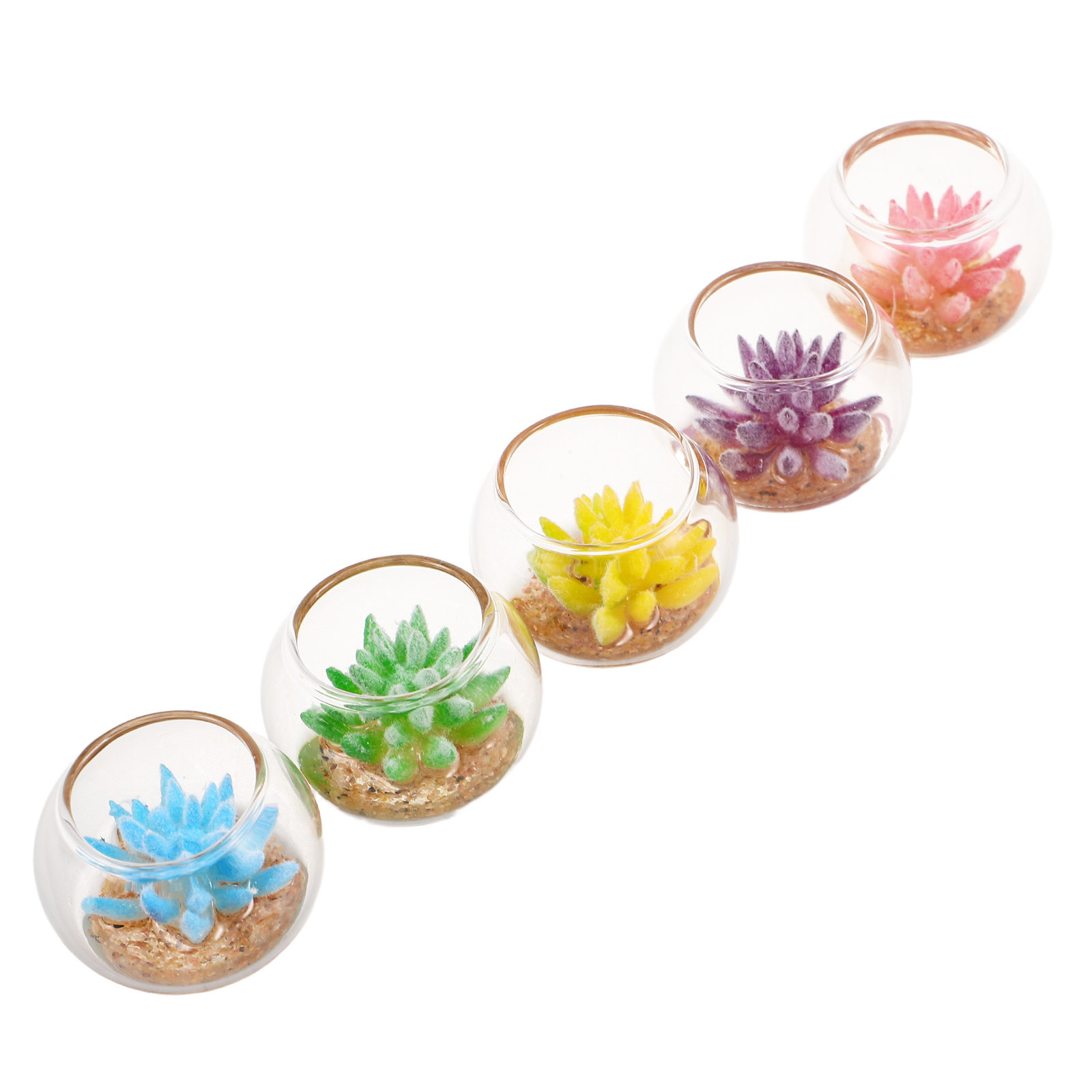 Miniature Glass Planters 5Pcs  - Plant Pot ulasan dan harga