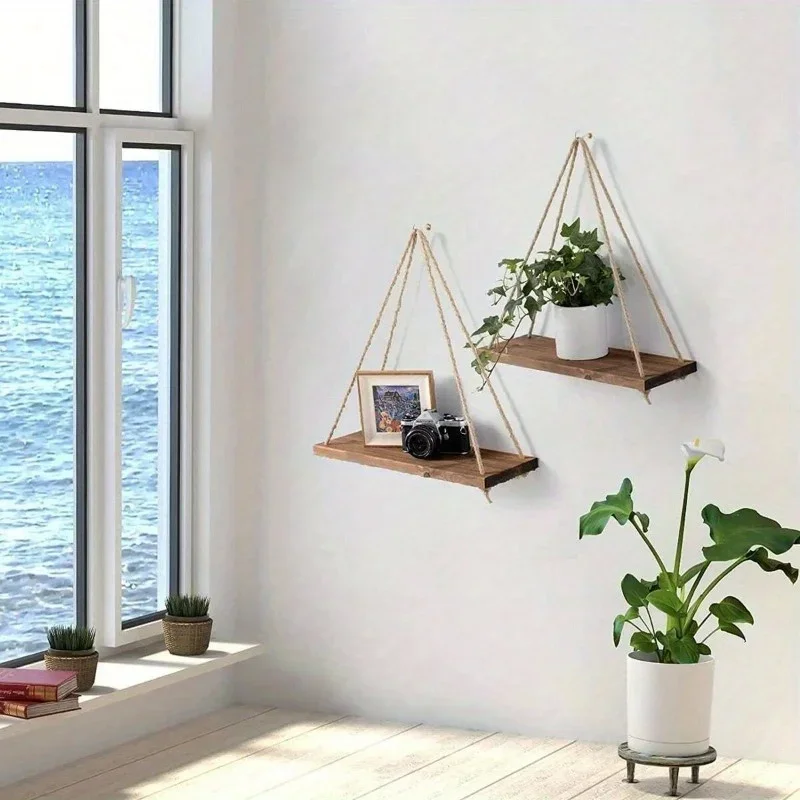 1PC Wooden Swing Hanging Hemp  - Pothos ulasan dan harga