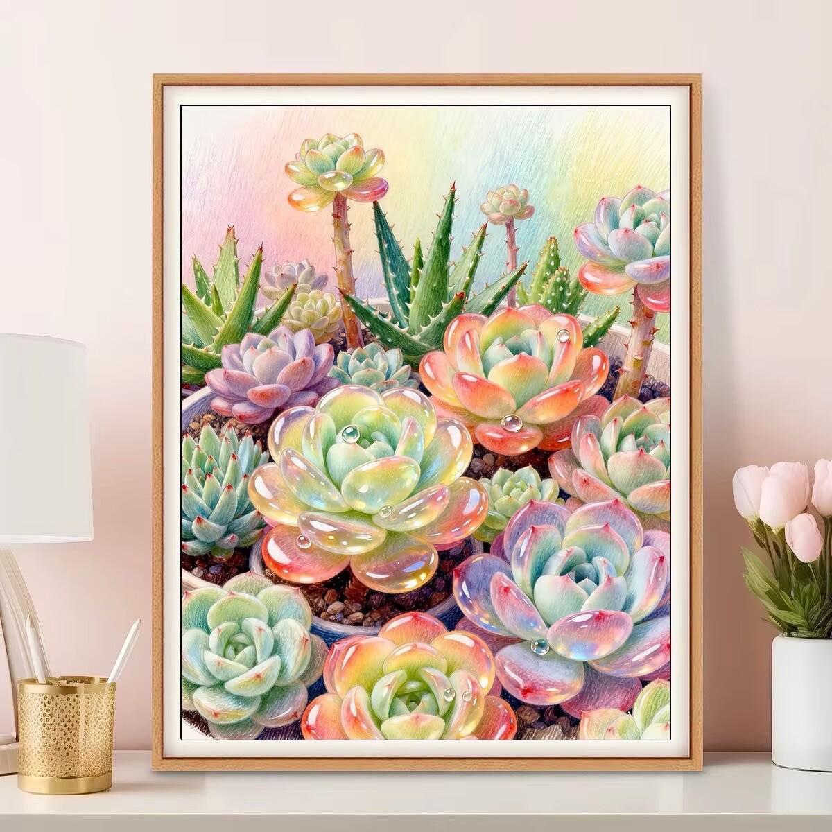 DIY 9CT 14ct Cross Stitch Embr - Succulent Set ulasan dan harga