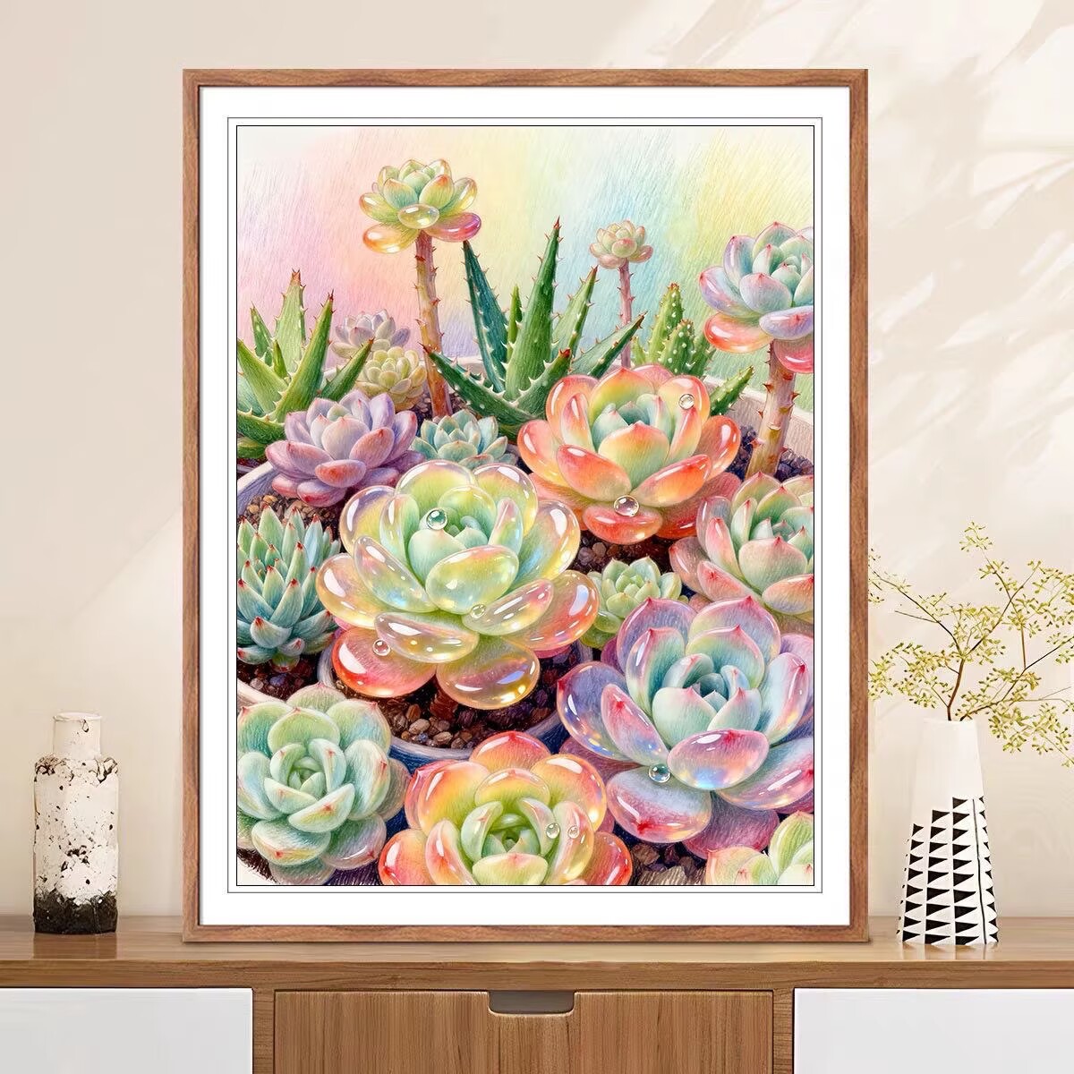 DIY 9CT 14ct Cross Stitch Embr - Succulent Set ulasan dan harga