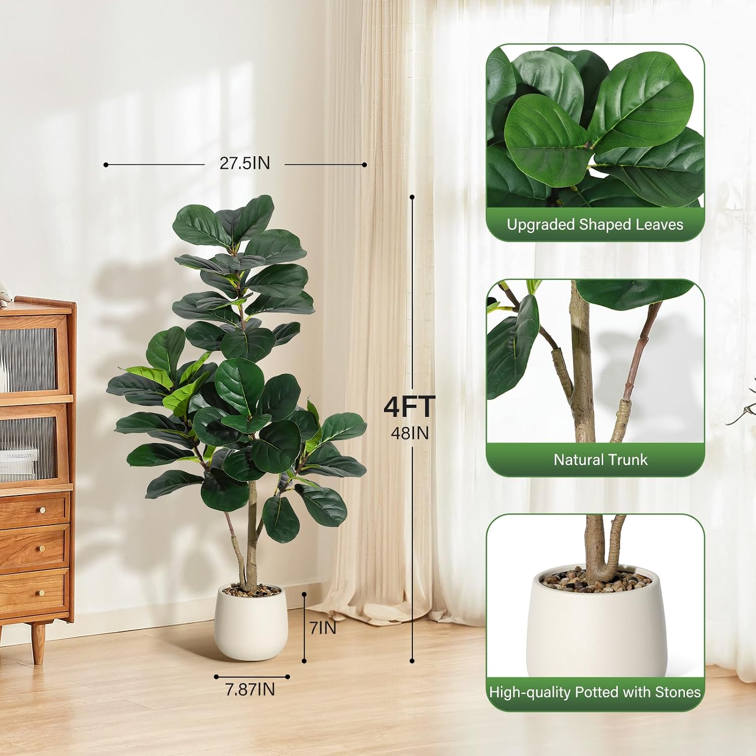 4 ft Fiddle Leaf Fig Tree Arti - Fiddle Leaf Fig ulasan dan harga