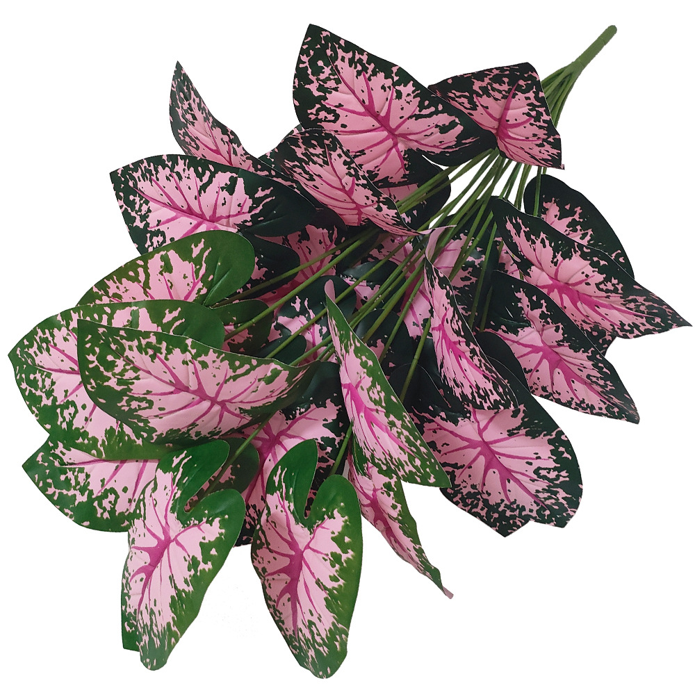 Pink Leaf Potted Plants Fake A - Terracotta Pot ulasan dan harga