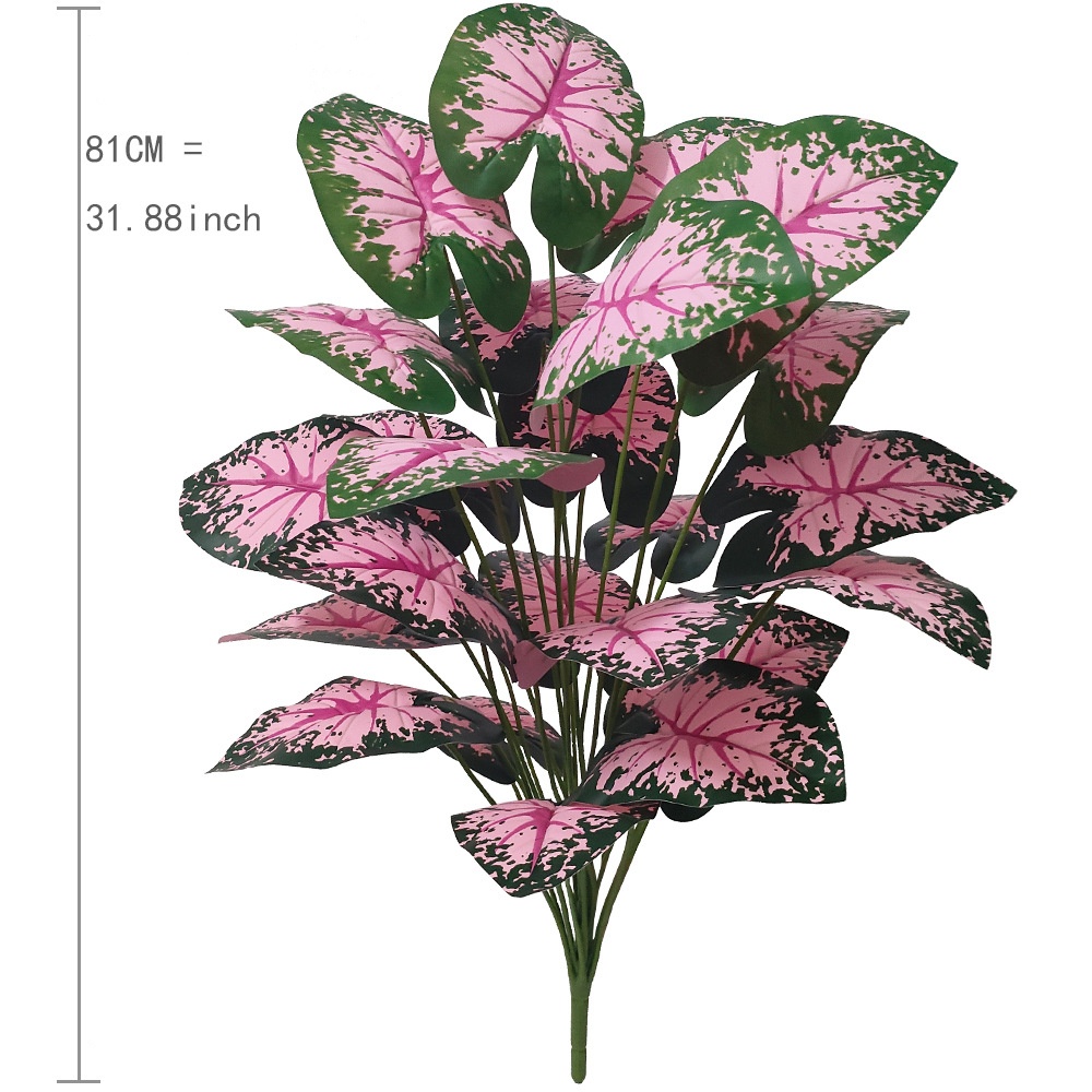 Pink Leaf Potted Plants Fake A - Terracotta Pot ulasan dan harga