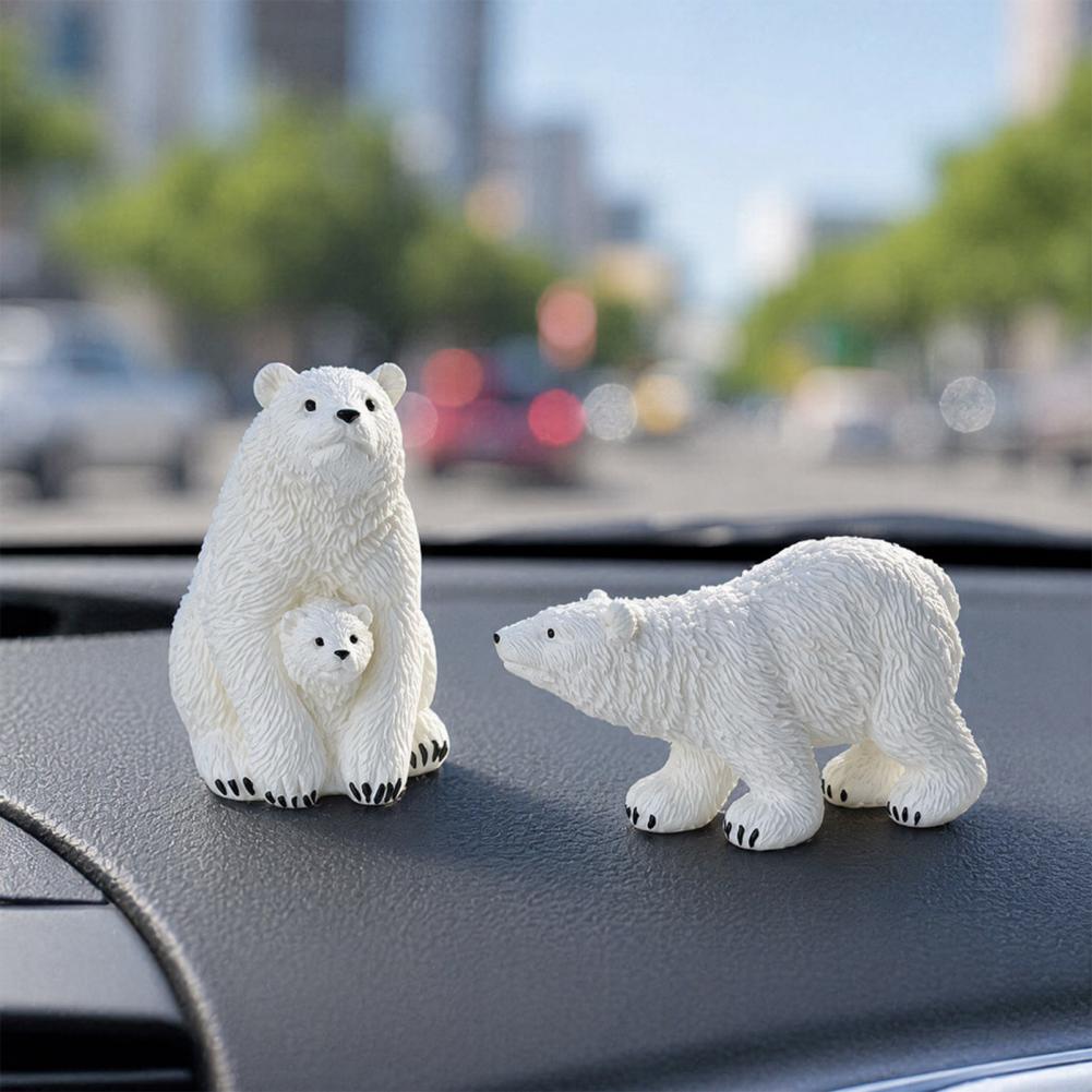 Miniature Polar Bear Figurines - Succulent Set ulasan dan harga