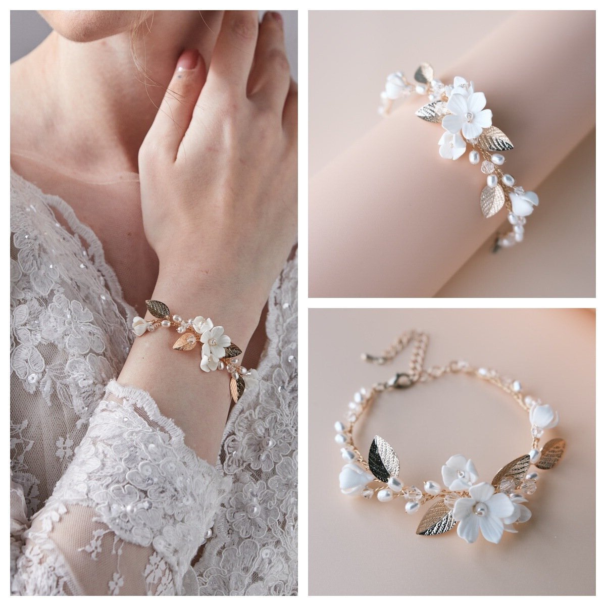 Ins Clay Flower Bridal Bracele - Snake Plant Ceramic ulasan dan harga