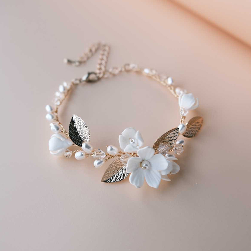 Ins Clay Flower Bridal Bracele - Snake Plant Ceramic ulasan dan harga