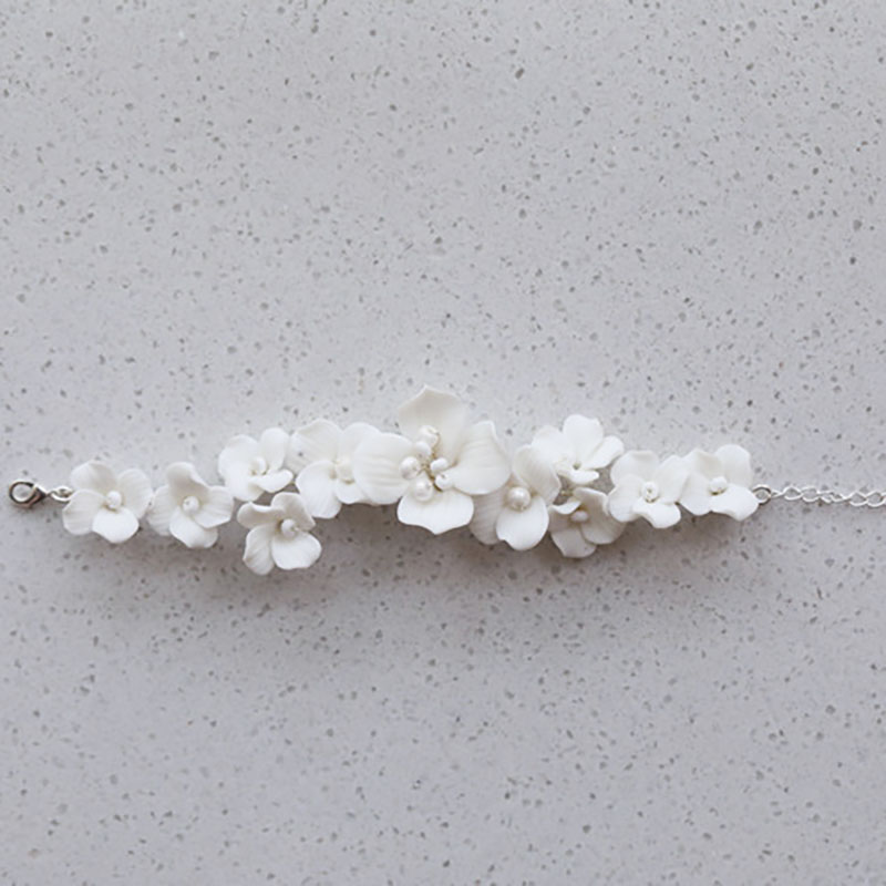 White Porcelain Flower Bridal  - Snake Plant Ceramic ulasan dan harga